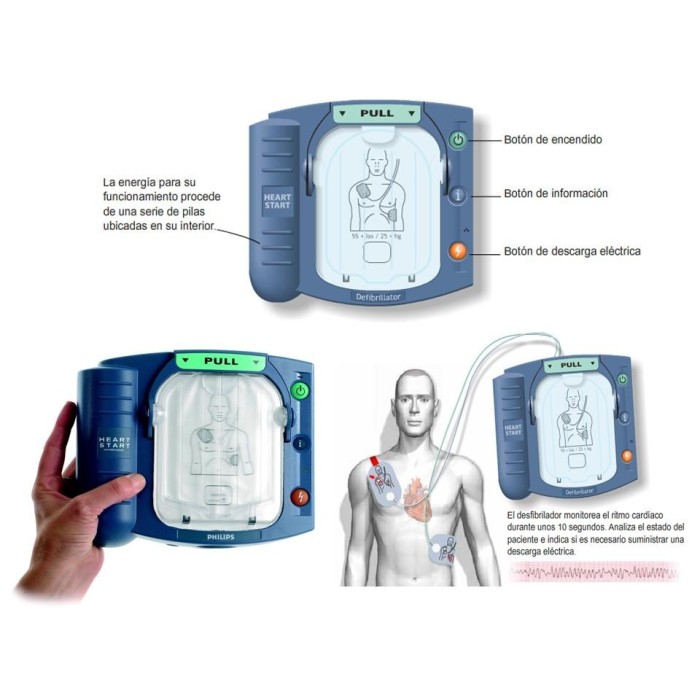 Desfibrilador semiautomático Philips HS1