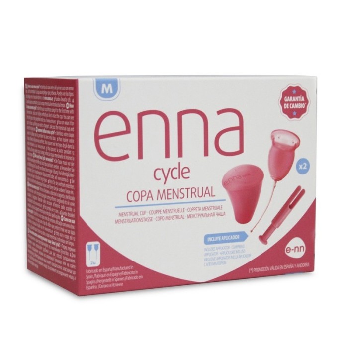 ENNA Copa Menstrual con aplicador: 2 copas +...