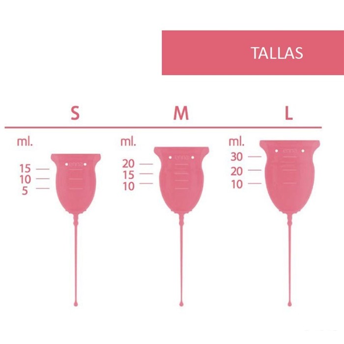 ENNA Copa Menstrual con aplicador: 2 copas +...