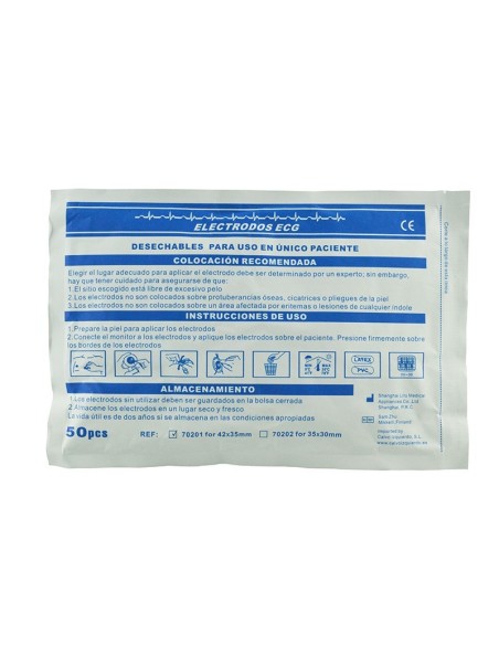 Electrodos ECG 30 mm x 35 mm Pediátrico. Bolsa de 50 uds | Iberomed