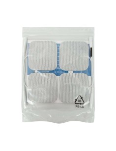 Electrodos adhesivos con cable para TENS y EMS 50 x 50mm. 4 uds