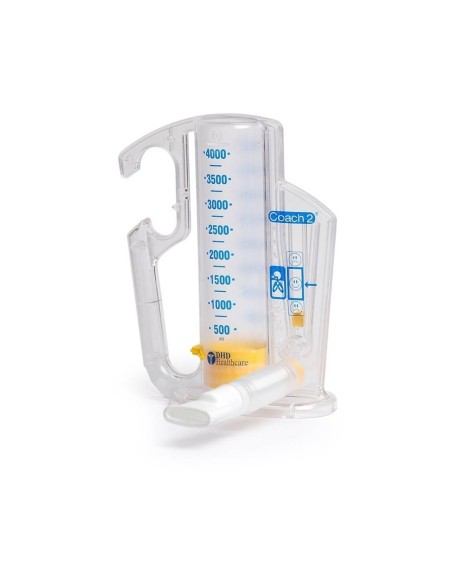 Espirómetro incentivador Coach 2- con capacidad de 4000-4000 ml y válvula de una vía. | Iberomed