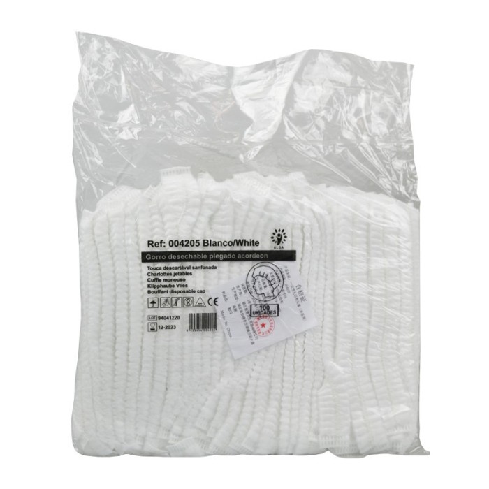 Gorro Desechable TNT Enfermería Blanco 100 Uds.
