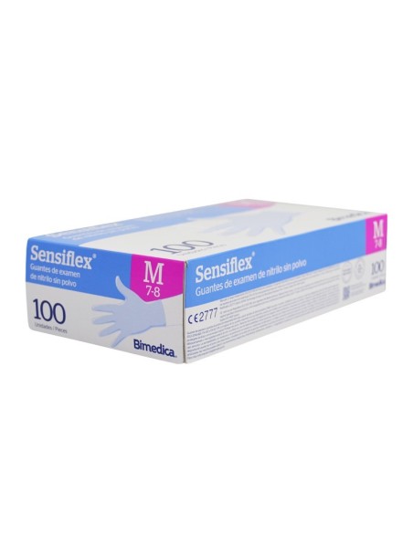 Guante de Nitrilo sin polvo Sensiflex. Bimedica. Dispensador 100uds. | Iberomed