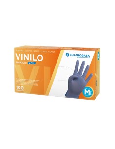 Guante de vinilo sin polvo azul | Iberomed