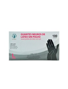 Guante negro latex sin polvo | Iberomed