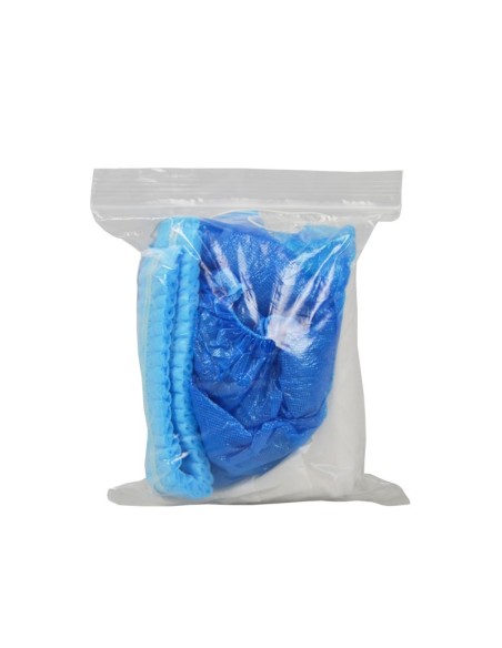 100 Uds kit de visita vestuario con bata, calzas, gorro y mascarilla | Formato ahorro | Iberomed