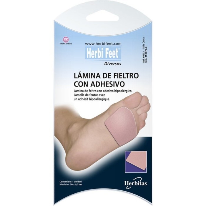 Lámina de fieltro con Adhesivo Herbifeet