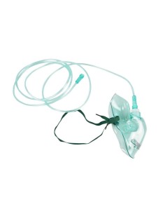 Mascarilla de oxigeno para adultos  sin regulación y concentración media. | Iberomed