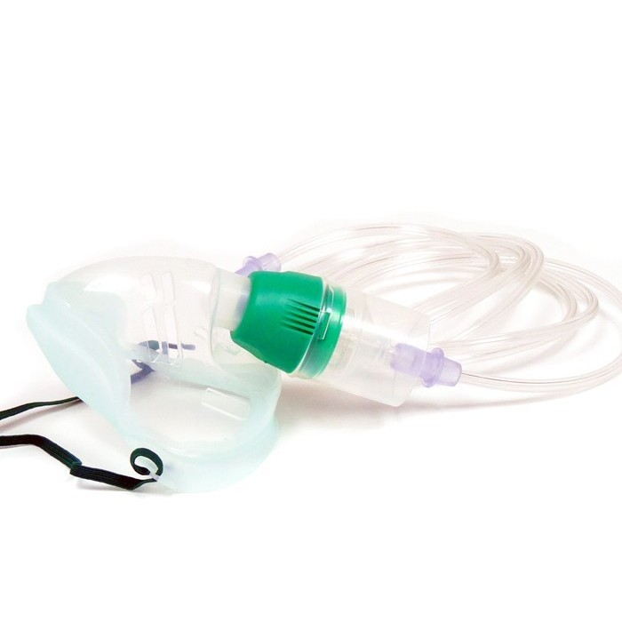 Mascarilla nebulización adulto con depósito.