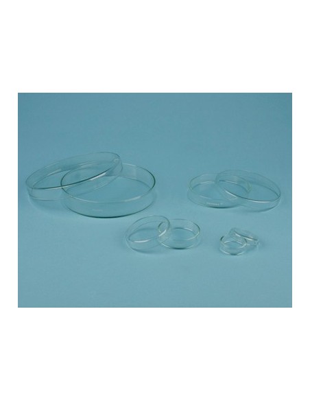 Placas de Petri de vidrio, desechables, 18 uds. Diferentes medidas. | Iberomed