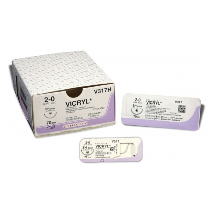 Sutura Safil Vicryl 2/0  V317H Caja 36 uds