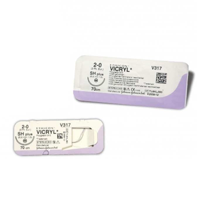 Sutura Safil Vicryl 2/0  V317H Caja 36 uds