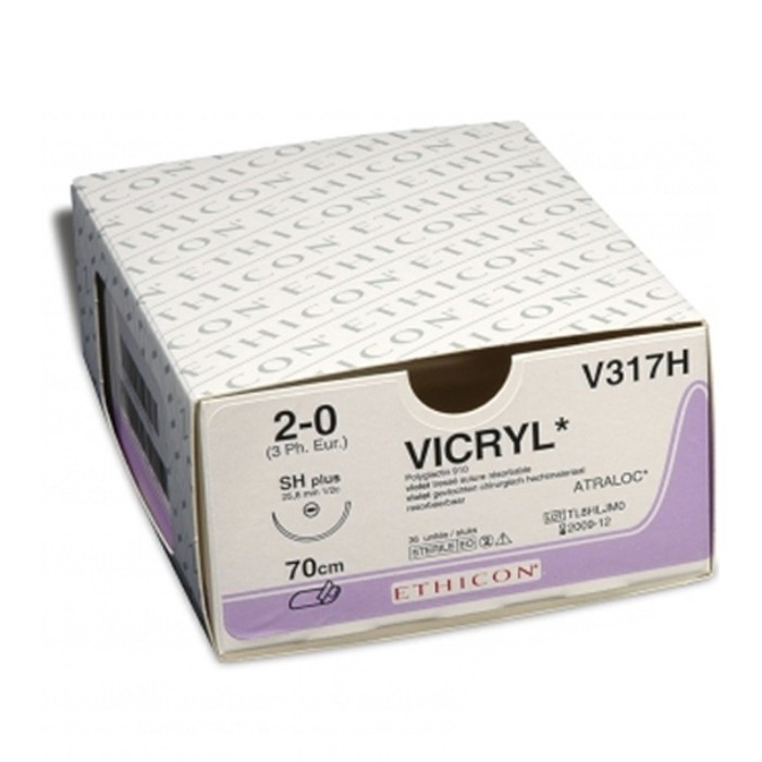 Sutura Safil Vicryl 2/0  V317H Caja 36 uds