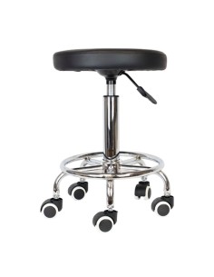 Taburete con reposapiés y ruedas | Iberomed