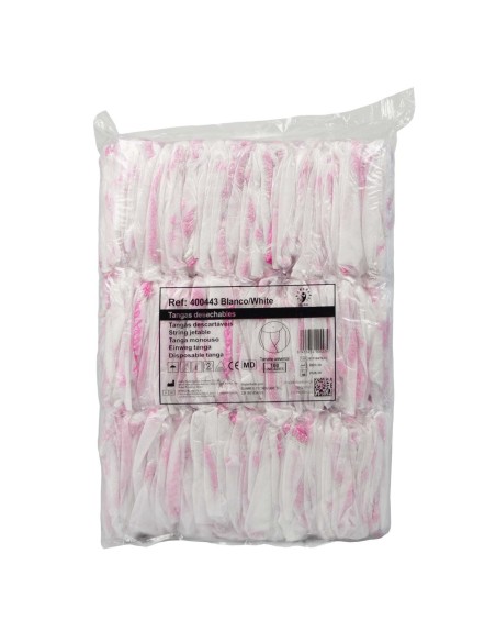 Tanga desechable mujer blanco 100 uds | Iberomed