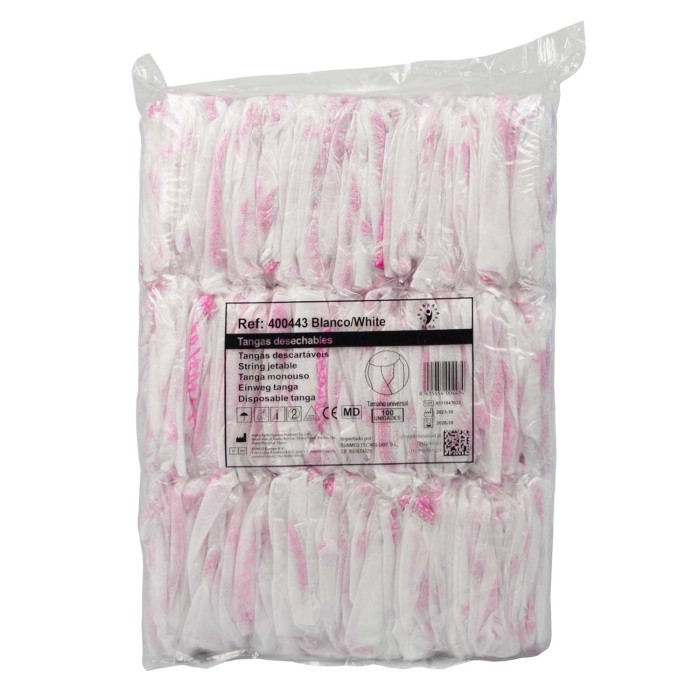 Tanga desechable para mujer blanco (bolsa 100 uds)