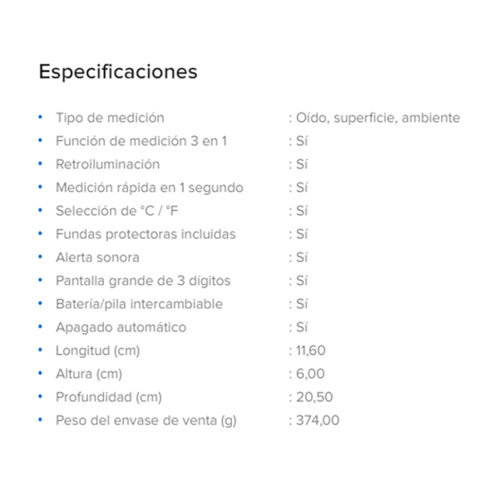Termómetro de oído Gentle temp 521 Omron