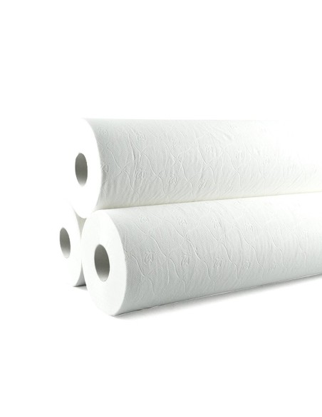 Papel camilla con precorte a 2 m 60 m x 59 cm bicapa. Caja de 6 rollos | Iberomed Papel camilla con precorte a 2 m 60 m x 59 cm bicapa. Caja de 6 rollos | Iberomed