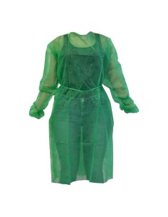 1 Uds. Bata médica desechable 25 g. manga larga no estéril. Verde | Iberomed