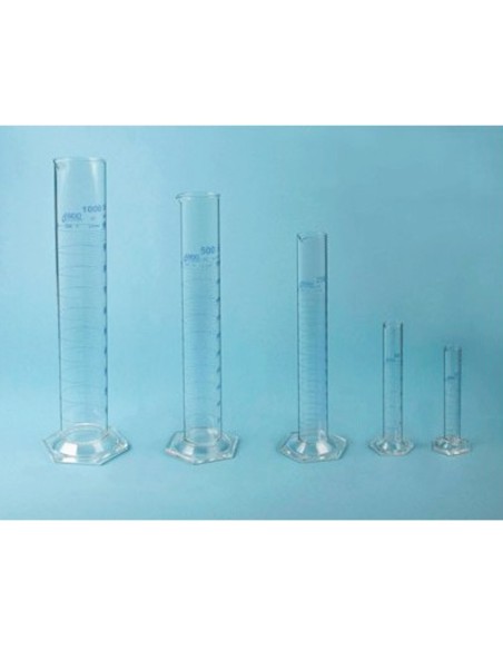 Probeta de vidrio clase A. Diferentes capacidades. | Iberomed