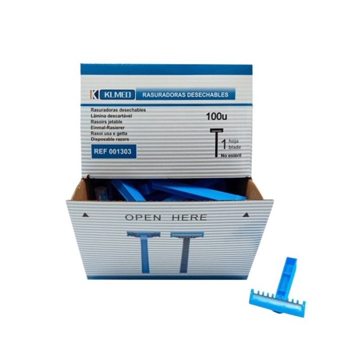 Rasuradoras desechables 1 hoja. 100 uds