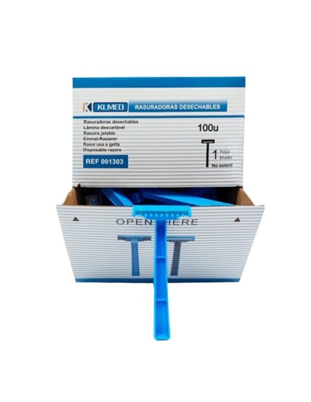 Rasuradoras desechables 1 hoja. 100 uds | Iberomed