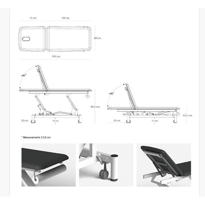 Camilla eléctrica de fisioterapia PRO 201 (2...