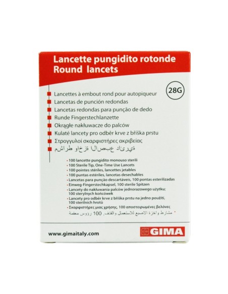LANCETAS DE PUNCIÓN REDONDAS 28G para 23915, 23919 - 100 puntas estériles | Iberomed