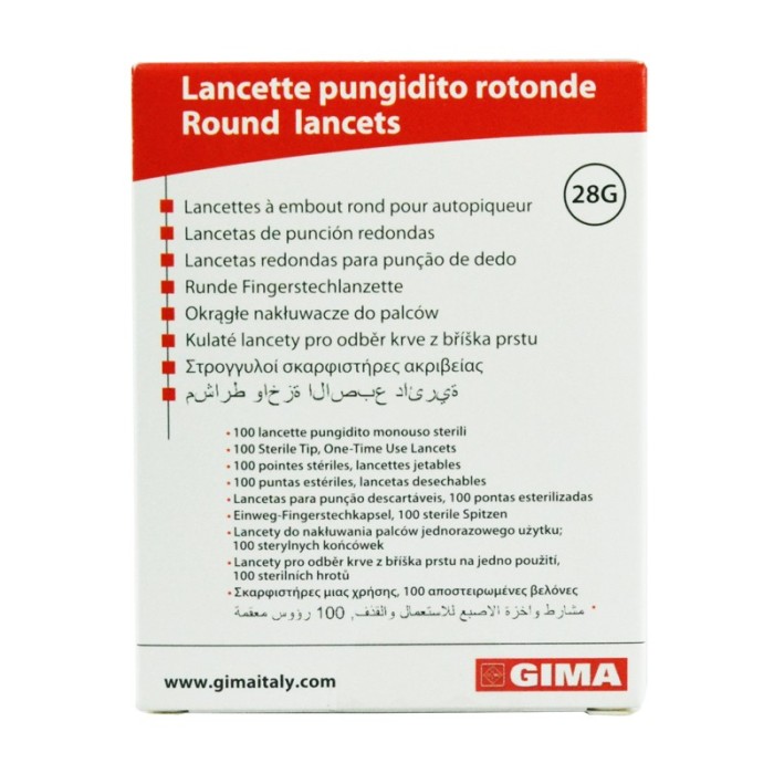 LANCETAS DE PUNCIÓN REDONDAS 28G para 23915,...