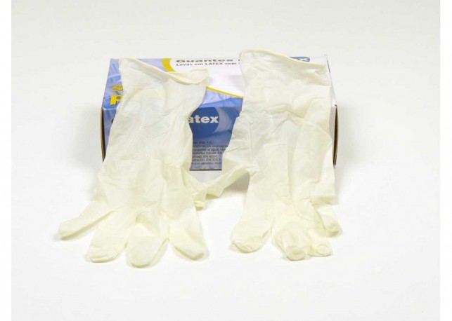 guantes desechables de lates